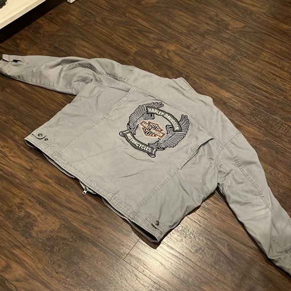 Harley-Davidson Motorcycle Army Green Jacket - Picture 8 of 8